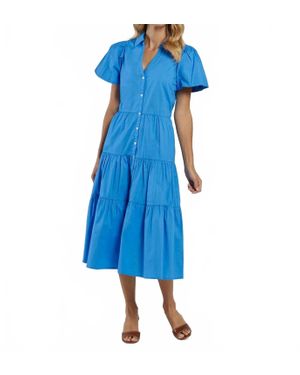 Jude Connally Betsy Dress Stretch Poplin - Blue