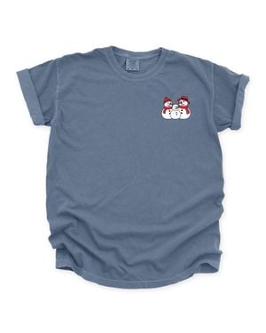 Simply Sage Market Snowman Family - Blue