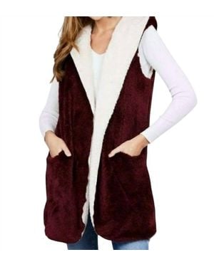ACTIVE USA Reversible Fur Jacket - Red