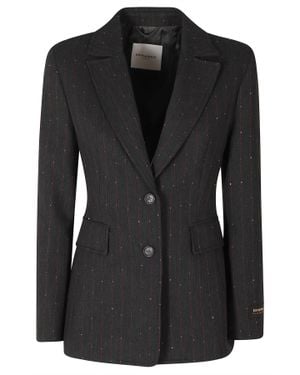 ERMANNO FIRENZE Anthracite Tailored Single-Breasted Blazer - Black