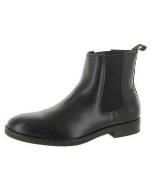 Alfani Faux Leather Pull On Chelsea Boots - Black