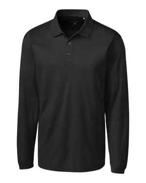 Clique L/S Ice Pique Polo Shirt - Black