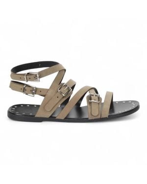 Love Rio Leire Suede Flat Sandal - Brown