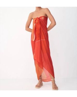 Bird & Knoll Shadow Play Sarong - Red
