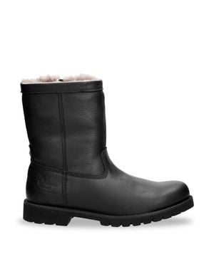Panama Jack Fedro Igloo C3 Waterproof Leather Ankle Boots - Black
