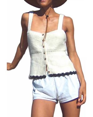 Ciao Lucia Iren Knit Top - White