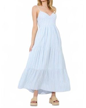 Baevely By Wellmade Breeze Maxi Dress - Blue