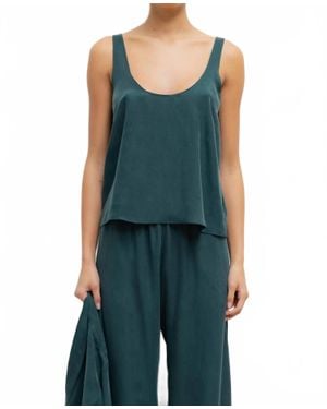 Leset Kim Scoop Tank Top - Blue