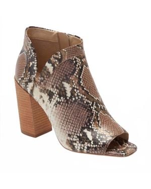 Vince Camuto Fedrilla Block Heel Peep-Toe Booties - Brown