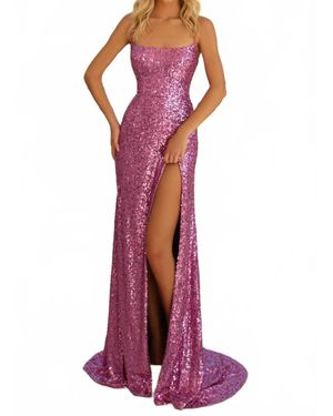 Clarisse Floor Length Column Dress - Red