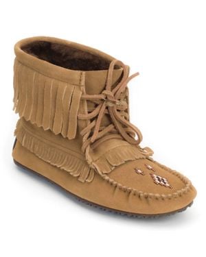 Manitobah Harvester Lined Moccasin Boot - Brown
