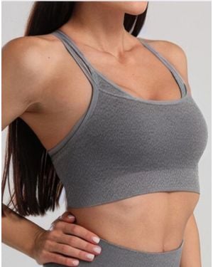 TRUEDAMES Yoga Seamless Top - Gray