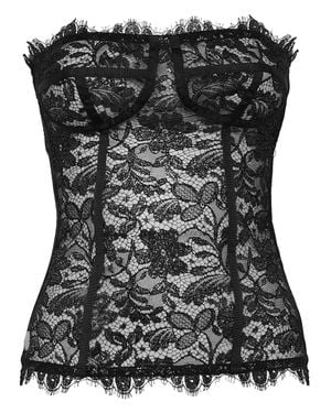 Philipp Plein Top Bustier Lace - Black