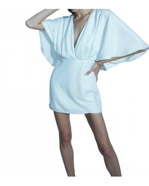 AIIFOS Issa Cape Mini Dress - Blue