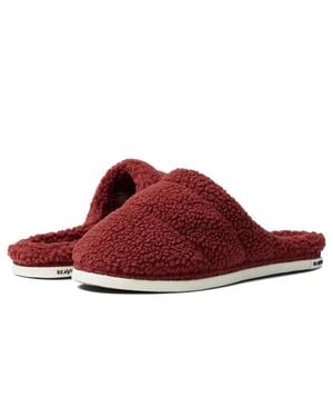 Seavees Seachange Slippers Round Toe Slip On Slides Jobb1608 - Red