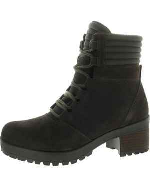 Jambu Douglas Zipper Suede Combat & Lace-Up Boots - Black