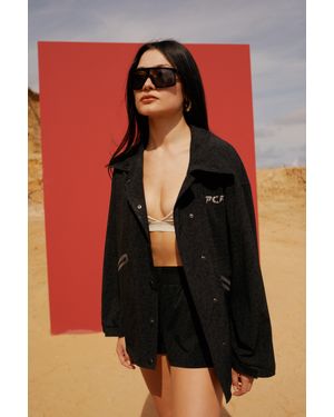 PCFG Store Free Heaven Leopard Track Suit Jacket - Black