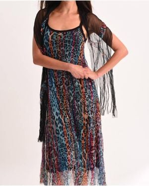 Angel Vibrant Leopard Maxi Dress - Multicolor