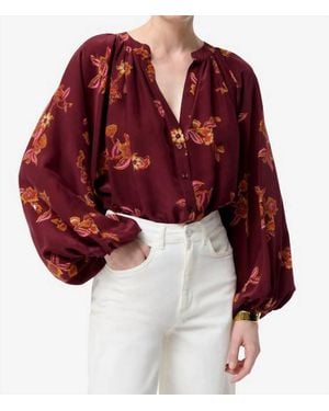 Vanessa Bruno Edme Long Balloon Sleeves Blouse - Red