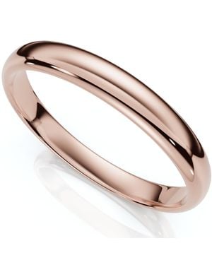 Pompeii3 3Mm Dome High Polished Wedding Band 14K Rose Size Selectable - Metallic