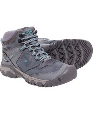 Keen Ridge Flex Mid Waterproof Hiking Boots - Gray