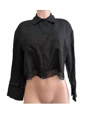 Tahari Crop Top - Black