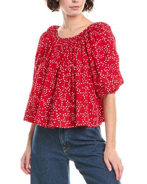 Madewell Shirred Puff Sleeve Top