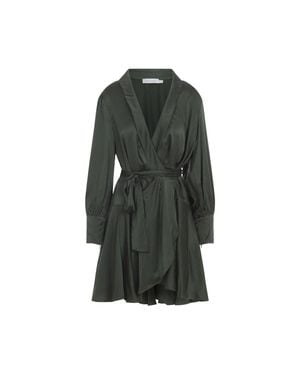 Zimmermann Silk Wrap Mini Dress - Green