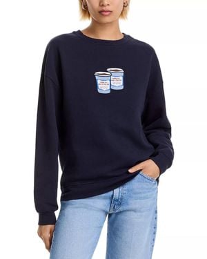 Kule Oversized Coffee Sweatshirt - Blue