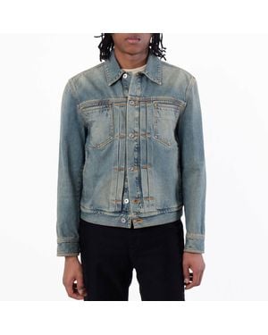 Ferragamo Ferragamo Spread Collar Trucker Denim Jacket - Blue