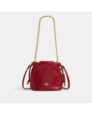 COACH Faye Mini Drawstring Bag - Red