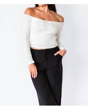 falcon park Reign Off The Shoulder Top - White