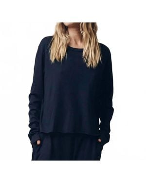 The Great Long Sleeve Crop Tee - Blue