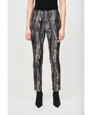 Joseph Ribkoff Bohemian Abstract Chinos Pant - Black