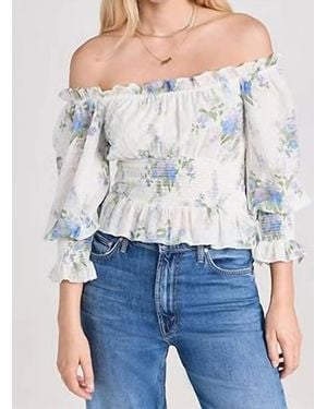 LoveShackFancy Fifi Top - Blue