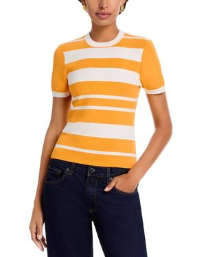 French Connection Maxime Knit Striped Top - Orange