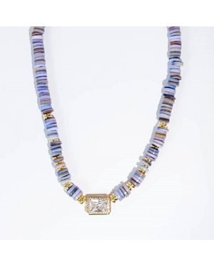 Treasure Jewels Dream Pop Gemstone Necklace - Metallic