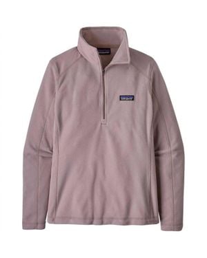 Patagonia Quarter Zip Micro D Fleece Jacket - Purple