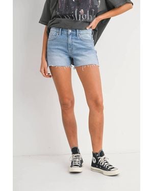 Jbd. Jordan Mid Rise Cut Off Short - Blue