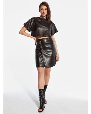 AS by DF Allison Recycled Leather Skirt - Black
