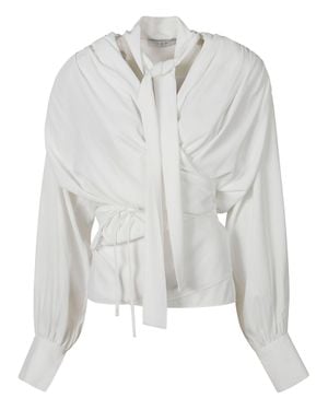 IRO Bliss Draped Drawstring Top - White