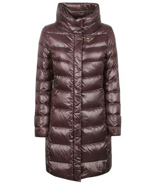 Fay Urban Glossy Quilted Down Jacket - Brown
