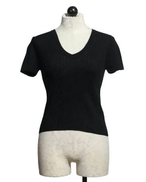 Colorush Barefoot Drift Rib V Tee - Black