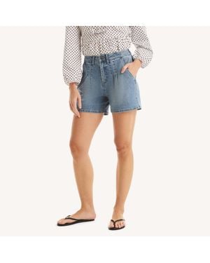 Nautica Pleated Denim Short - Blue