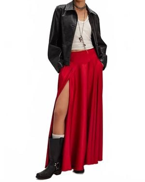 Free People Chilco Maxi Skirt - Red