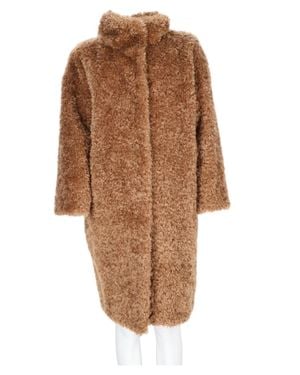 Herno Teddy High-Collar Coat - Brown
