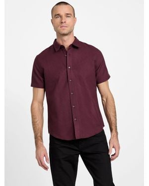 Guess Anthony Woven Shirt - Purple