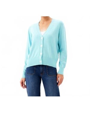 Karen Kane V-Neckline Cardigan Sweater - Blue