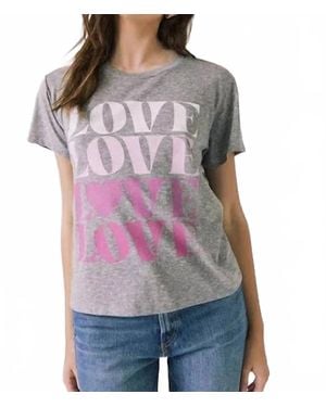 Chaser Brand Love Short Sleeve Tee - Gray