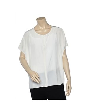 JOSEPH Silk Oversized Top - White